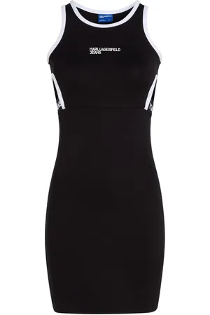 Karl Lagerfeld Vestido corto con logo bordado