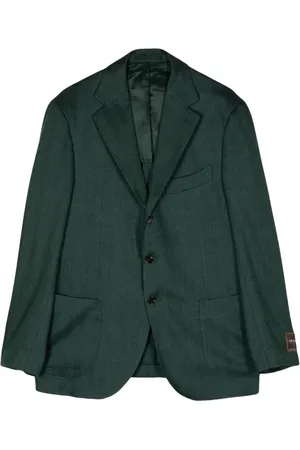 MAN ON THE BOON. Blazer con motivo de espiga