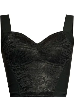 Dolce & Gabbana Top estilo corsé con ribete de encaje