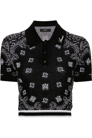 AMIRI Polo en jacquard con motivo bandana