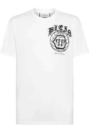 Philipp Plein Camiseta con logo de apliques