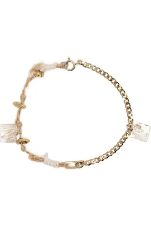 NICK FOUQUET Collar de cadena barbada con charm del logo