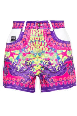 VERSACE Pantalones vaqueros cortos con logo