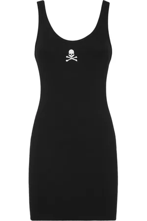Philipp Plein Vestido corto con bordado Skull