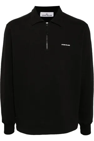 Stone Island Polo con media cremallera