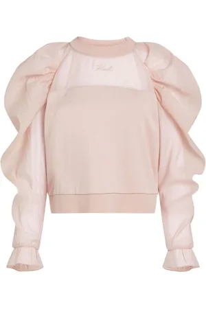 Karl Lagerfeld Sudadera con manga de organza