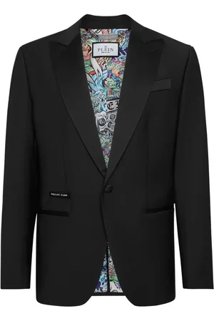 Philipp Plein Blazer con solapas de pico y cuentas