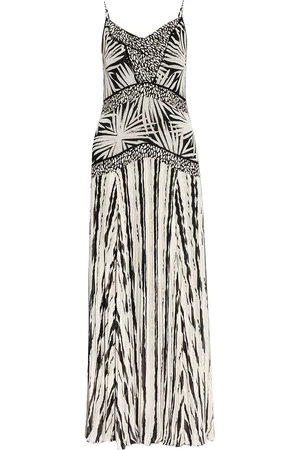 Diane von Furstenberg Vestido largo Lissie con estampado geométrico