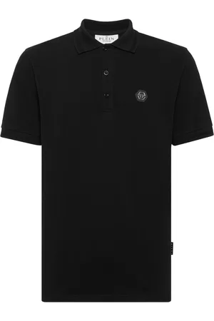 Philipp Plein Polo con calavera estampada y aplique de strass