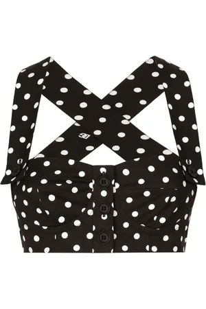 Dolce & Gabbana Top estilo corsé con lunares