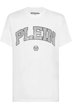 Philipp Plein Camiseta con logo de apliques