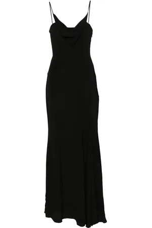 Isabel Marant Vestido largo Kapri con cuello desbocado