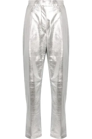 IRO Pantalones ajustados con diseño metalizado