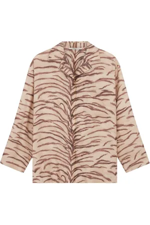 Stella McCartney Camisa de pijama con estampado de tigre