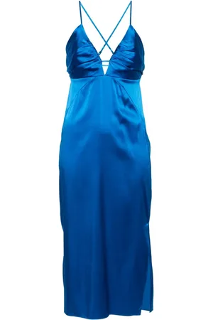 Calvin Klein Vestido midi con cuello en V