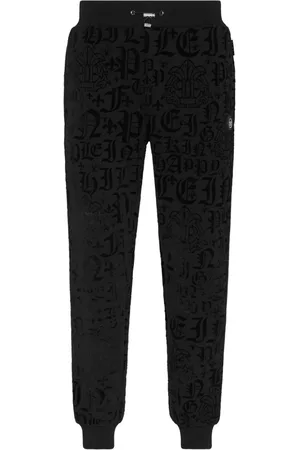 Philipp Plein Pantalones de chándal con estampado gótico