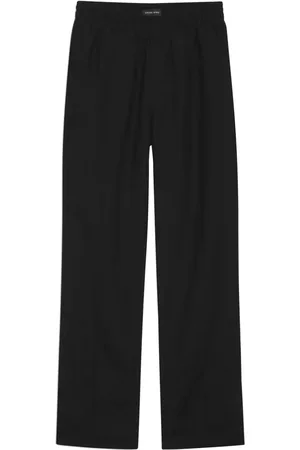 ANINE BING Pantalones rectos con abertura corta