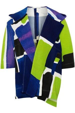 Issey Miyake Chaqueta Landscape con efecto plisado