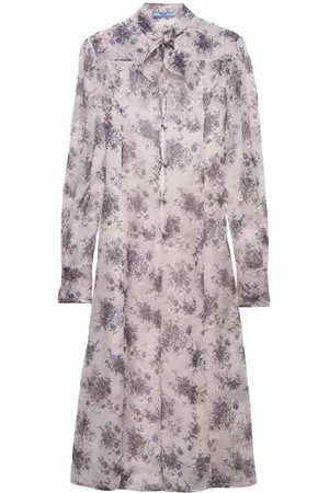 Prada Vestido midi con estampado floral
