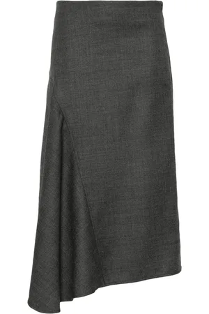 Brunello Cucinelli Falda midi con pliegues