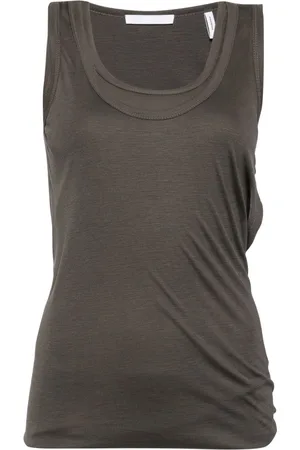 Helmut Lang Top con cuello redondo