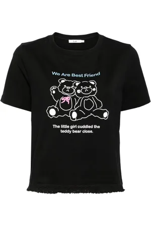 B+AB Camiseta Bear deshilachada