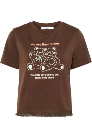 B+AB Camiseta Bear deshilachada