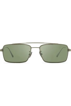 Omega Engraved-detail rectangle-frame sunglasses