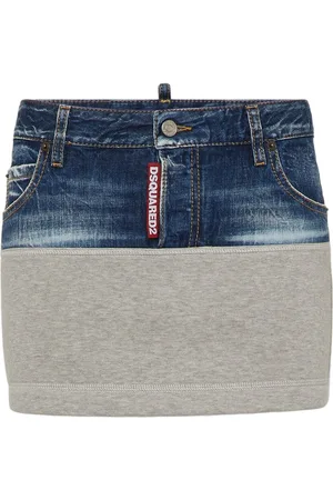 Dsquared2 Minifalda con tejido en contraste