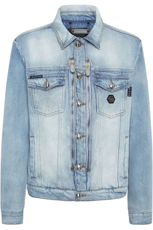 Philipp Plein Chaqueta vaquera con logo