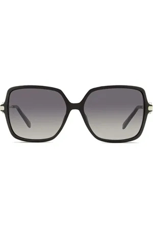 Omega Sculpted-arm square-frame sunglasses