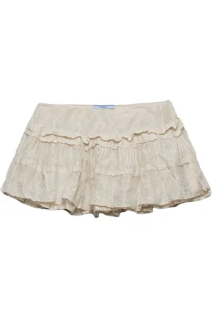 Prada Minifalda con volantes