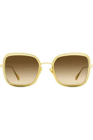 Omega Engraved square-frame sunglasses