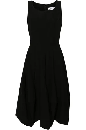 Comme des Garçons Vestido midi con cuello barco