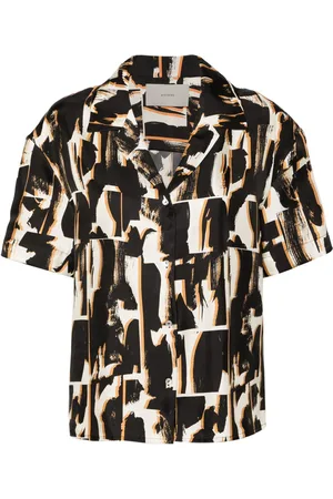 ASCENO Camisa Prague con estampado abstracto