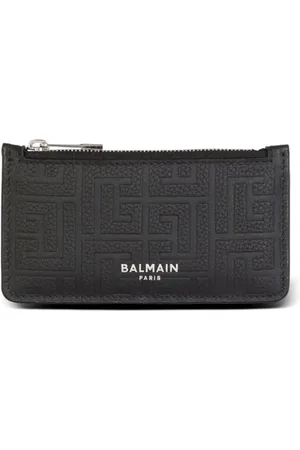 Balmain Tarjetero con monograma en relieve