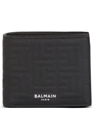 Balmain Cartera plegable con monograma en relieve