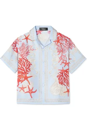 VERSACE Camisa con estampado de corales