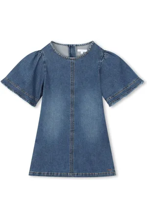 Chloé Vestido vaquero con logo bordado