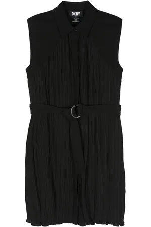 DKNY Vestido camisero midi con pliegues