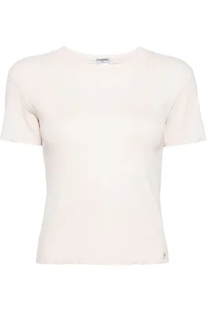 CHANEL Camiseta con logo CC 2002