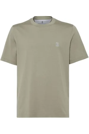 Brunello Cucinelli Camiseta con logo bordado