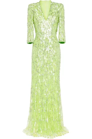 Jenny Packham Vestido de fiesta Oscar con lentejuelas