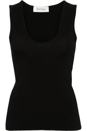 MATTEAU Top sin mangas con cuello en U