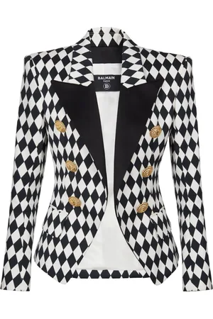 Balmain Blazer con estampado a rombos