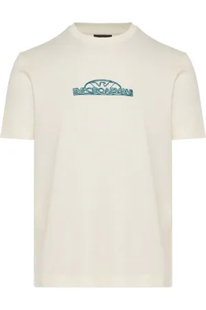 Emporio Armani Camiseta con logo bordado y cuello redondo