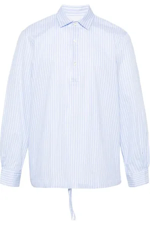 OFFICINE GENERALE Camisa a rayas con cordones