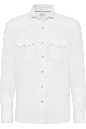 Brunello Cucinelli Camisa de pana con botones