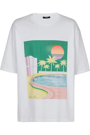Balmain Camiseta con estampado gráfico