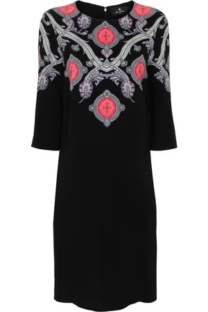 Etro Vestido midi con estampado de cachemira